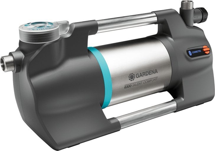 Gardena GARDENA garden pump 6300 SilentComfort (dark gray/stainless steel, 1,050 watts, Bluetooth, model 2023)