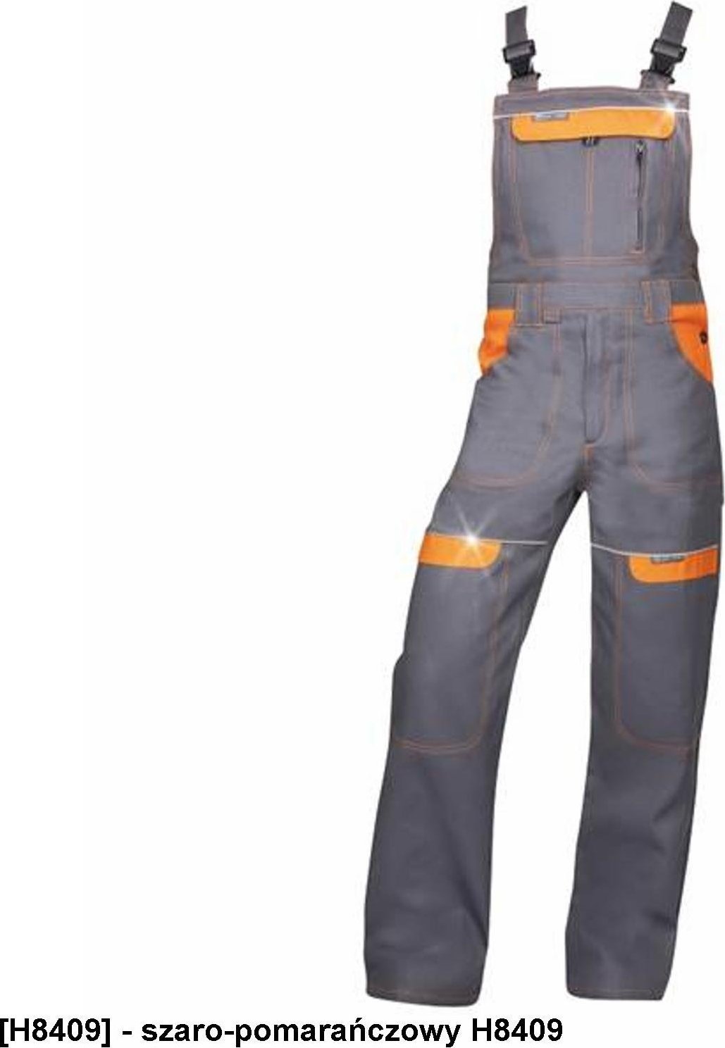 Ardon ARDON COOL TREND - spodnie ogrodniczki - szaro-czarny H8405 2XL