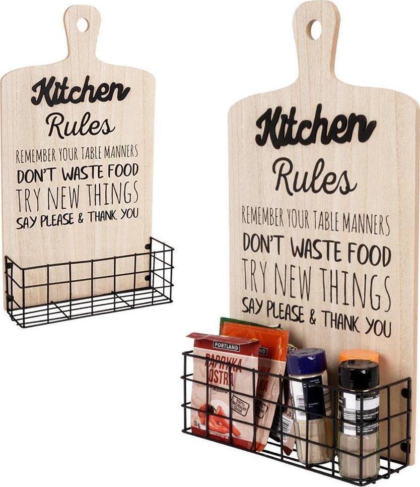 Vilde Kuchenna półka metalowa loft ścienna koszyk kosz czarna