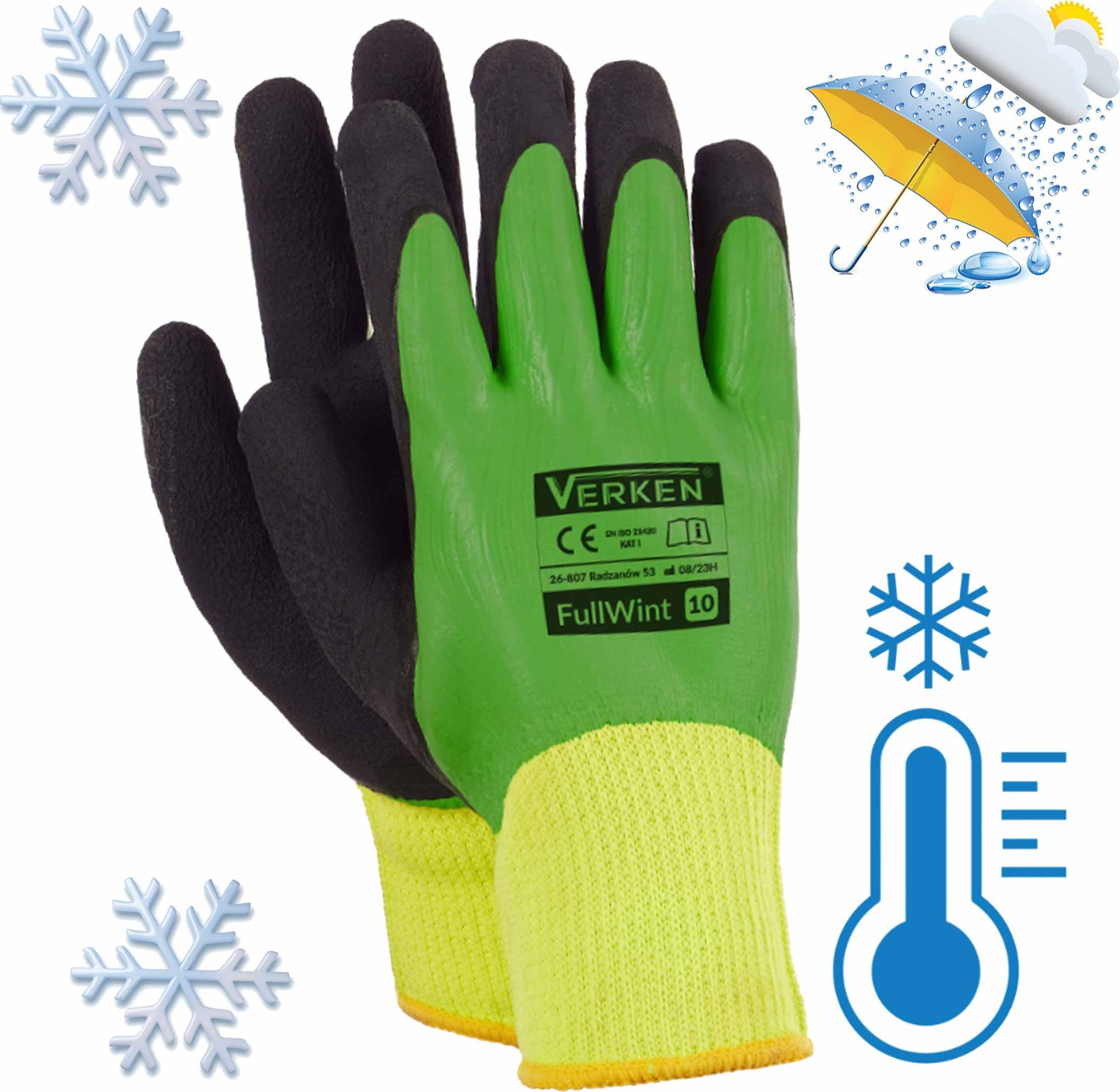 VERKEN Rękawice Robocze Zimowe Ochronne Fullwint - Ocieplane I Wodoodporne - Xl Verken Fullwint 10 5905979330040