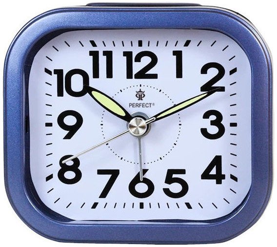 Budzik Perfect BB08006 niebieski 8 x 7 cm .