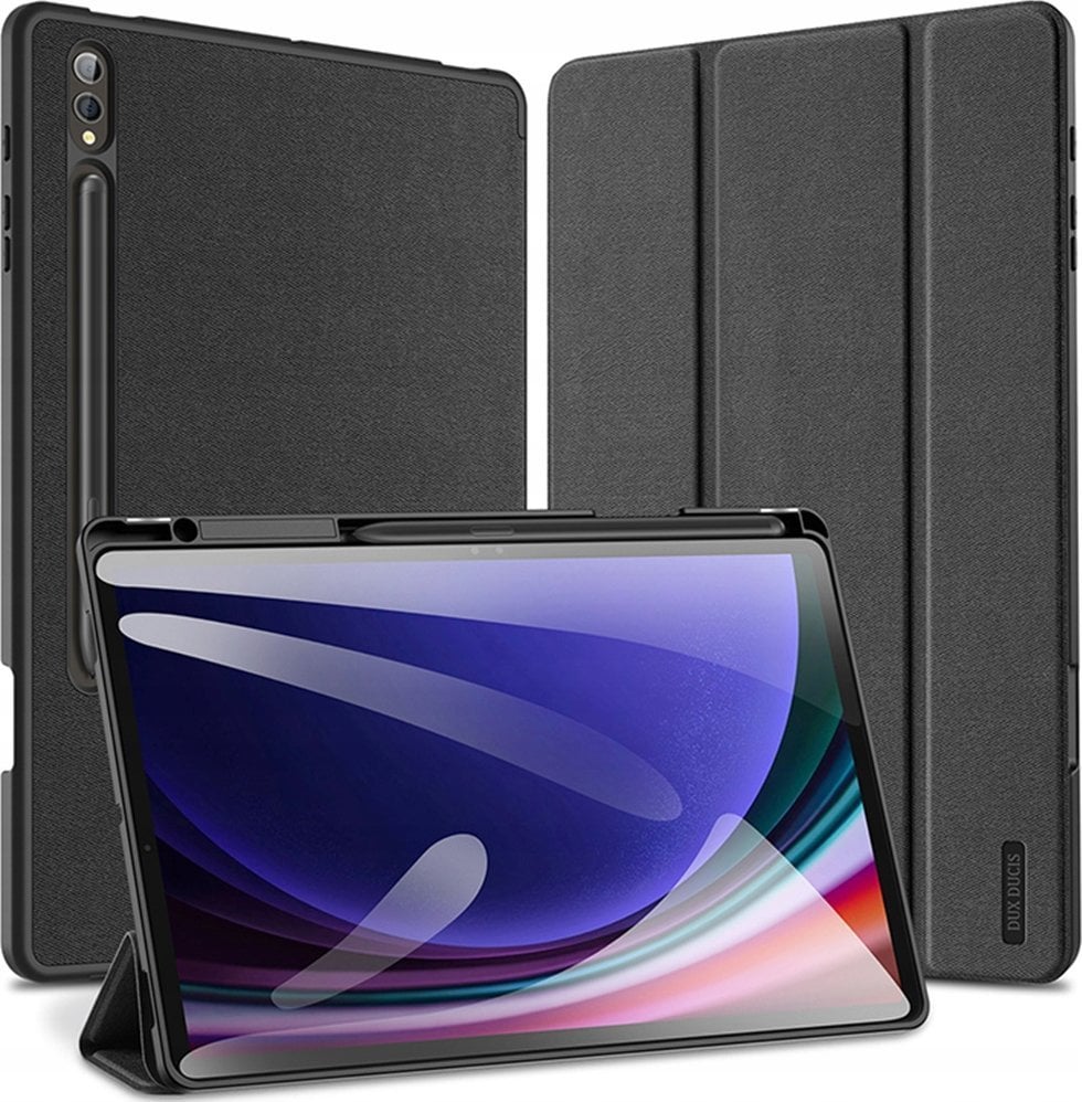 Etui na tablet Dux Ducis Etui Domo z podstawką do Samsung Tab S10+ / S9+ / S9 FE+ - czarne