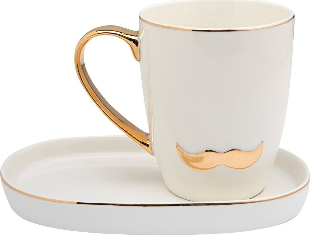 Florina Kubek prezentowy porcelanowy Florina Moustache 360 ml