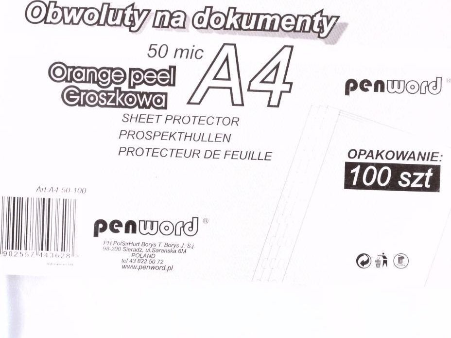 Obwoluta A4 50 mic groszkowa 100szt