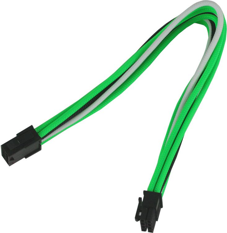 Nanoxia PCIe 8-pin - PCIe 8-pin, 0.3m, Zielony (NX8PE3EGWS)
