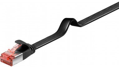 Goobay 94235, 0.25 m, Cat6, U/FTP (STP), RJ-45, RJ-45, Black