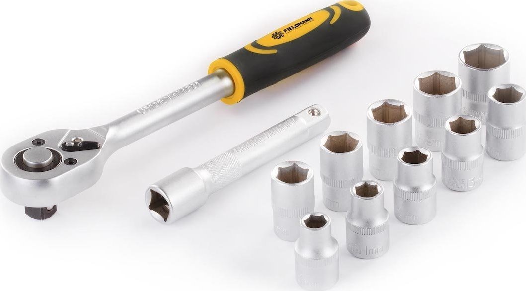 Fieldmann Zestaw kluczy nasadowych Fieldmann FDN1060 z grzechotką 1/2"