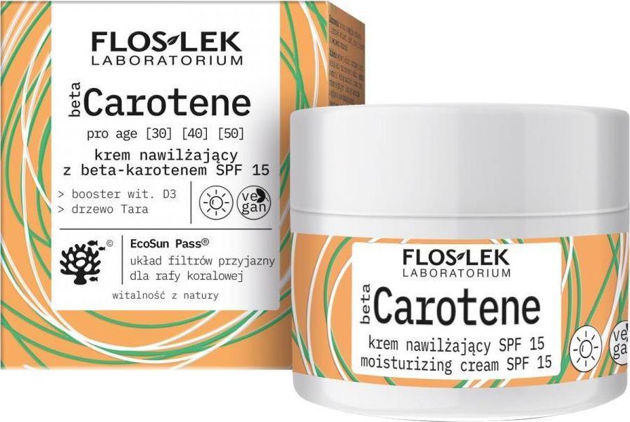 Floslek FLOSLEK_Beta Carotene Moisturizing Cream krem nawilżający z beta-karotenem SPF15 50ml
