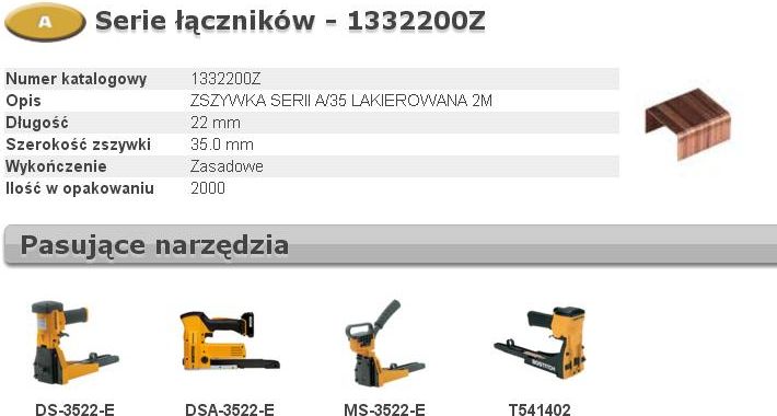 Bostitch BOSTITCH ZSZYWKI A 22mm 2000szt DO ZAMYKARKI DO KARTONÓW BCH1332200Z