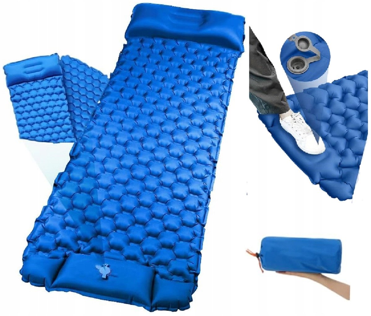 Materac Dmuchany Jednoosobowy Samopompujący Karimata Turystyczna 190x65