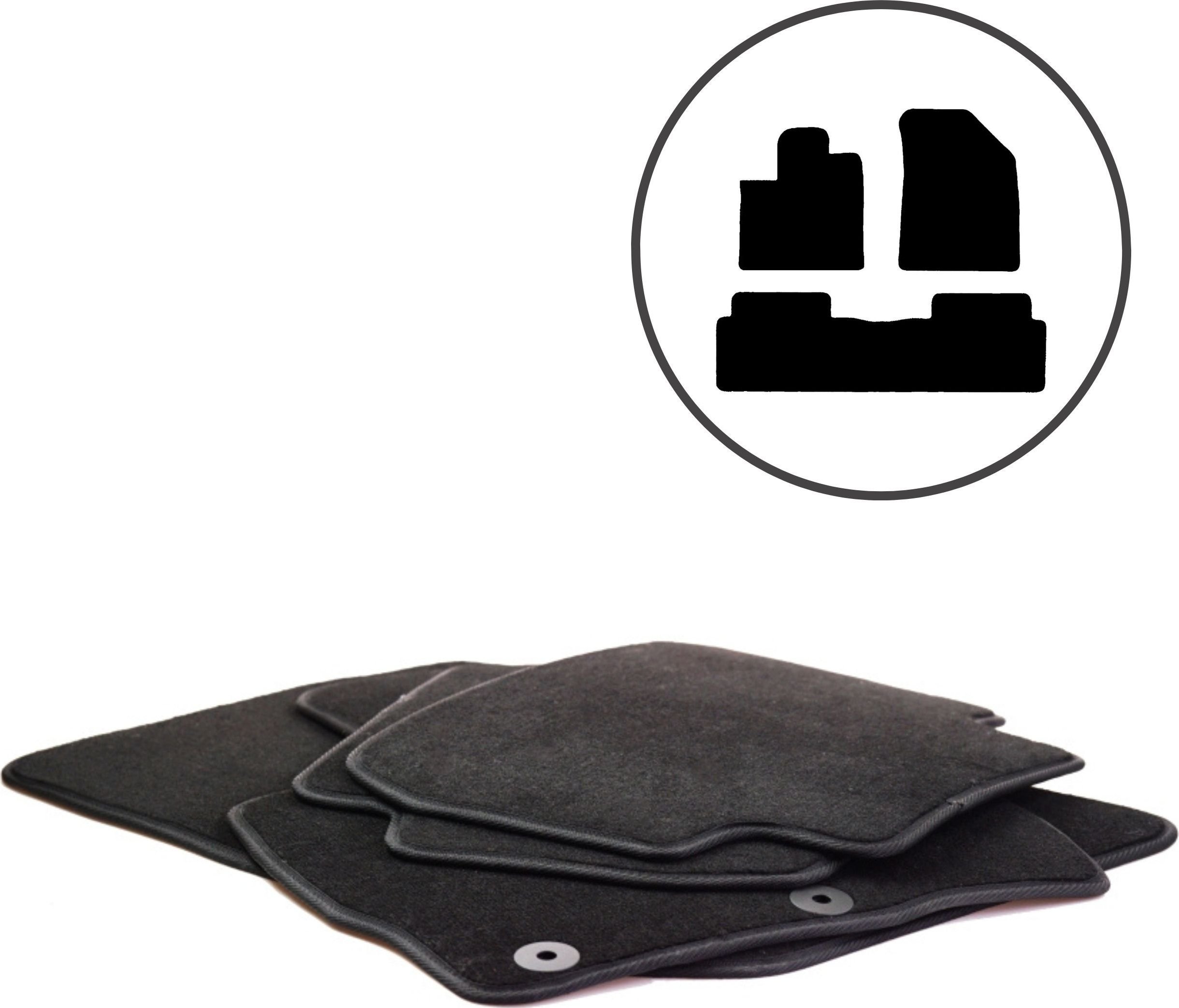 Dikel Dywaniki samochodowe welurowe 4szt. Citroen C5 II