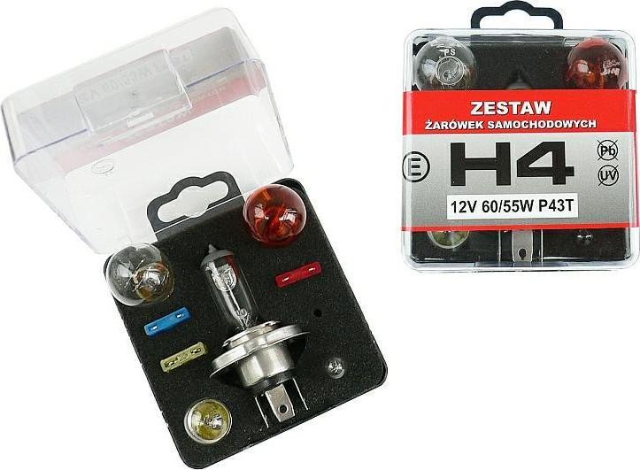 Carcommerce ŻARÓWKI ZESTAW z H4 12V P43T