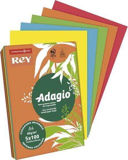 Rey Adagio PAPIER KSERO ADAGIO A4 80gr ŻÓŁTY KANARKOWY 03