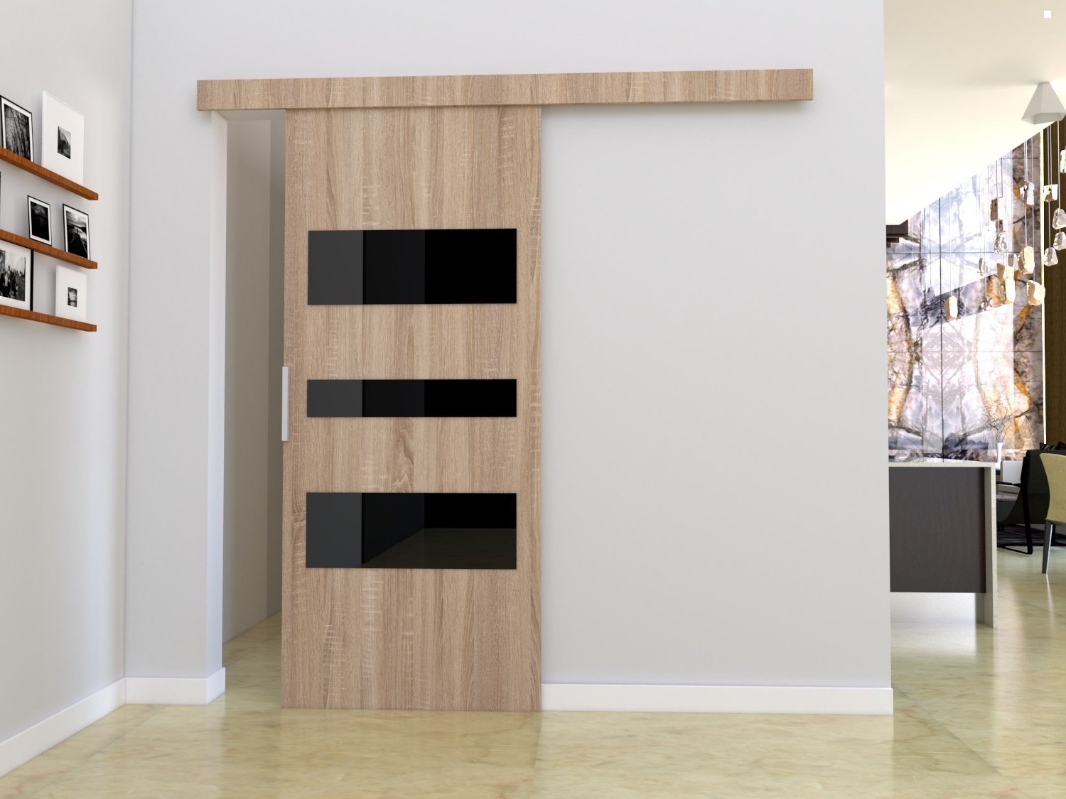 Drzwi Przesuwne Drzwi przesuwne C 80 86x205 Sonoma