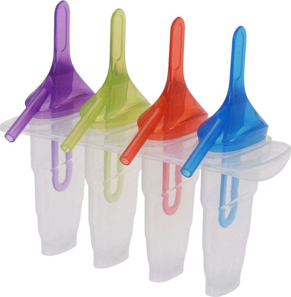 Excellent Houseware Foremka forma do lodów na patyku lody 4 szt stojak