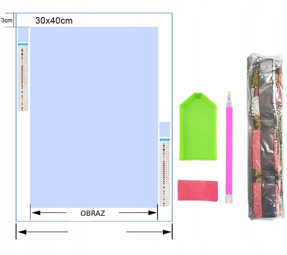 HAFT DIAMENTOWY DUŻY 5D Zestaw Obraz MOZAIKA D17
