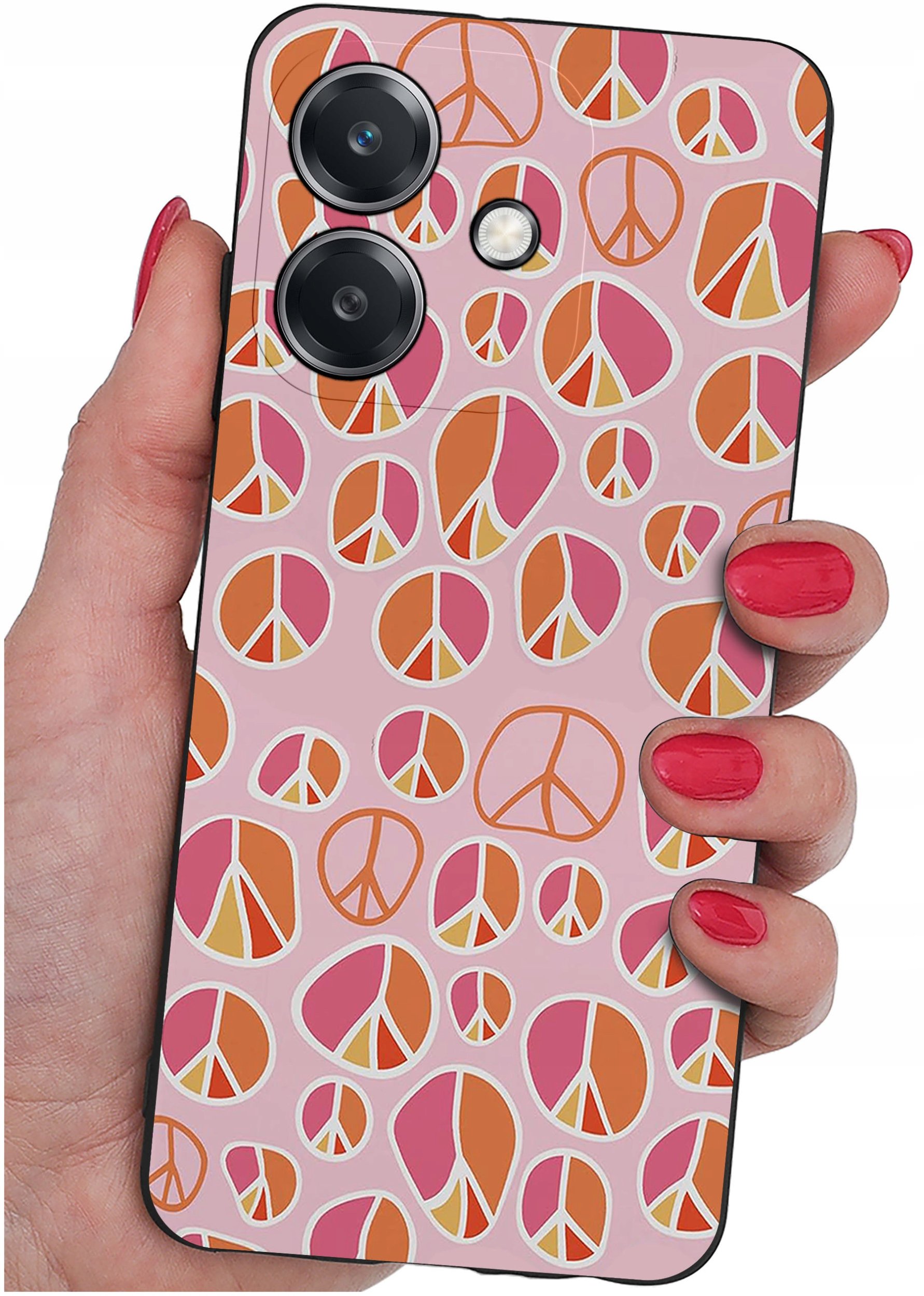 Etui do Oppo A40 | A40M | WZORY | SILIKONOWE MATT SZKŁO 9H