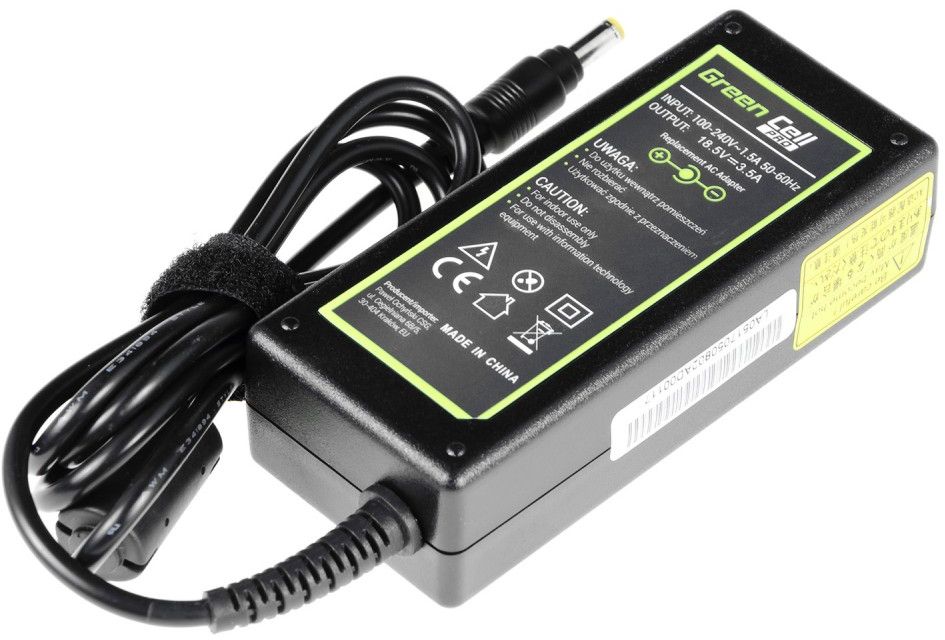 Zasilacz do laptopa Green Cell 65 W, 1.7 mm, 3.5 A, 18.5 V (AD11-P)