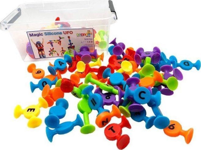 Klocki silikonowe UFO 80 el.