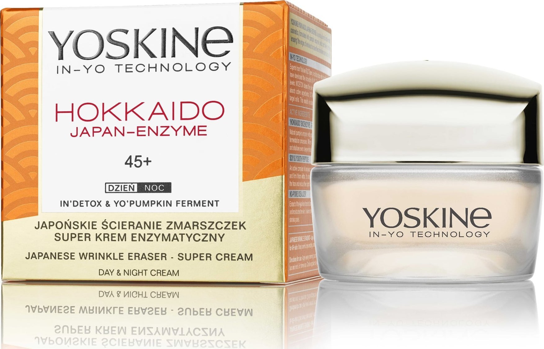 Yoskine Hokkaido Japan-Enzyme Krem przeciwzmarszczkowy na dzień i noc 45+ z enzymem z dyni 50ml