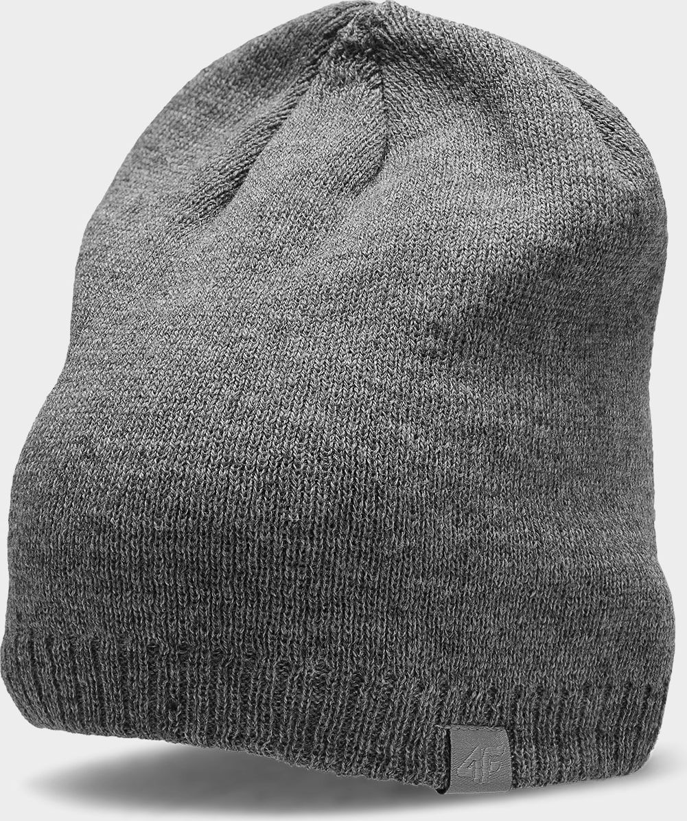 4f Czapka zimowa H4Z22-CAM002 Szary melanż r. one size