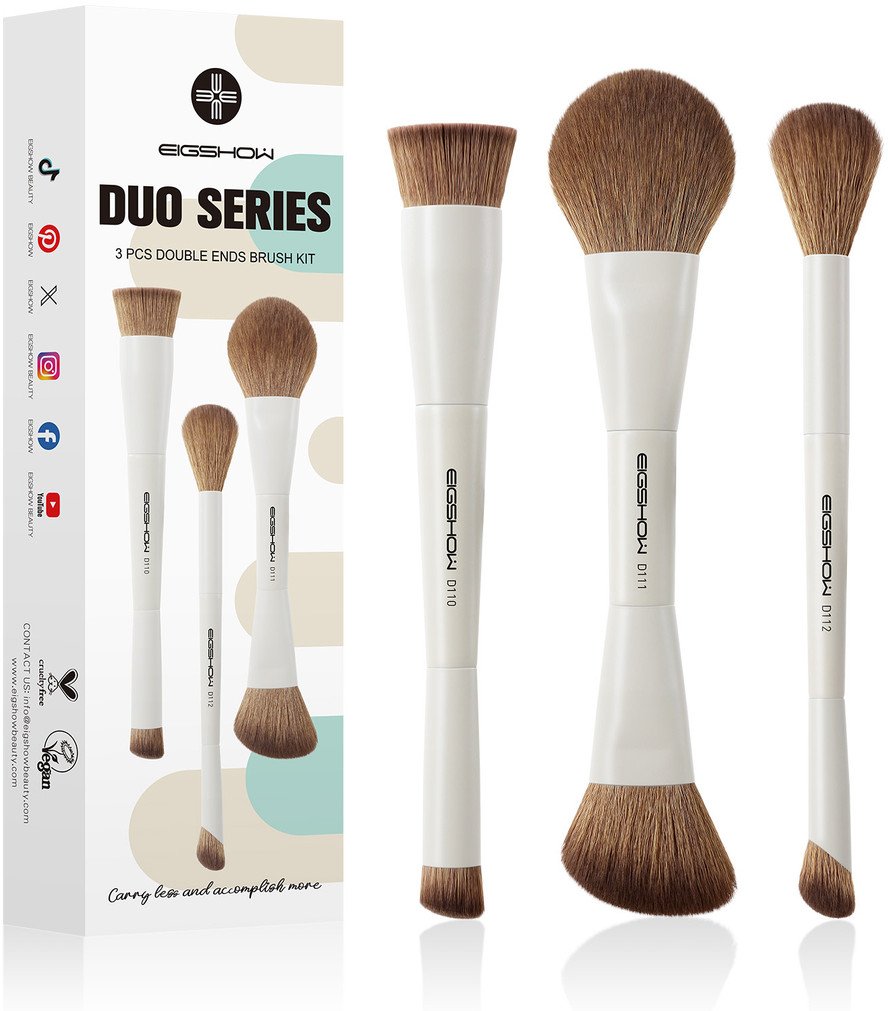 Eigshow Beauty Zestaw 3 pędzli Duo Double Beige