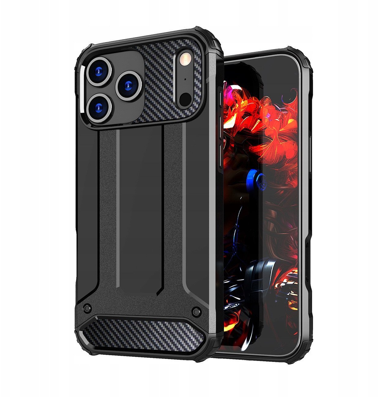 Etui Hybrid Armor na iPhone 17 Pro pancerne - czarne