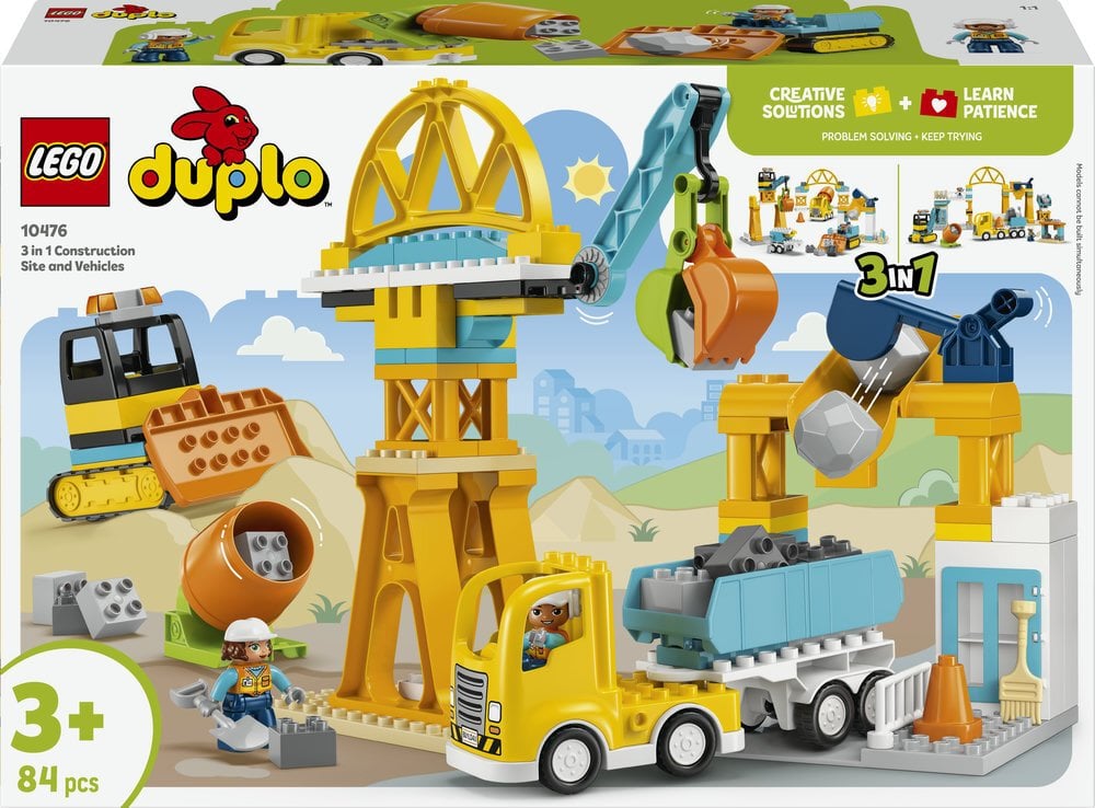 LEGO Duplo Plac budowy z pojazdami 3w1 (10476)