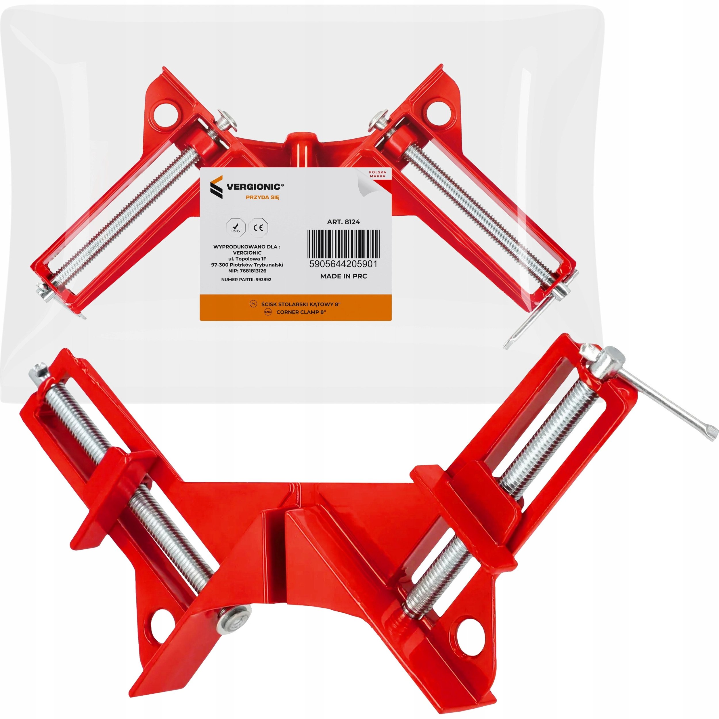 Ścisk zacisk stolarski kątowy narożny 8 VERGIONIC