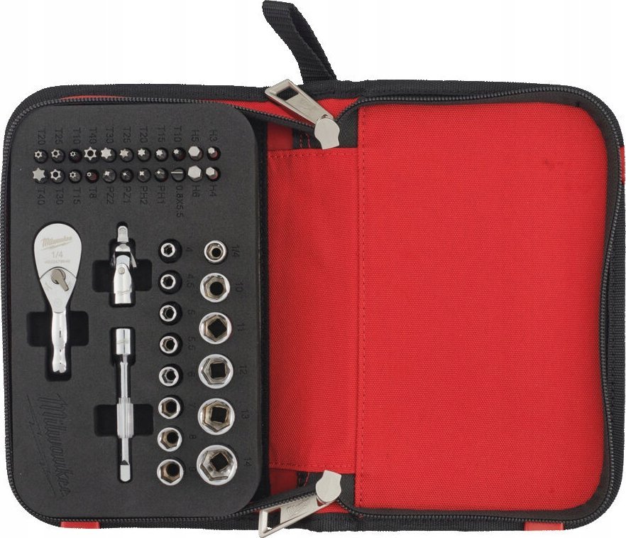 Milwaukee MILWAUKEE ZESTAW NASADEK I BITÓW Z GRZECHOTKĄ 39szt.