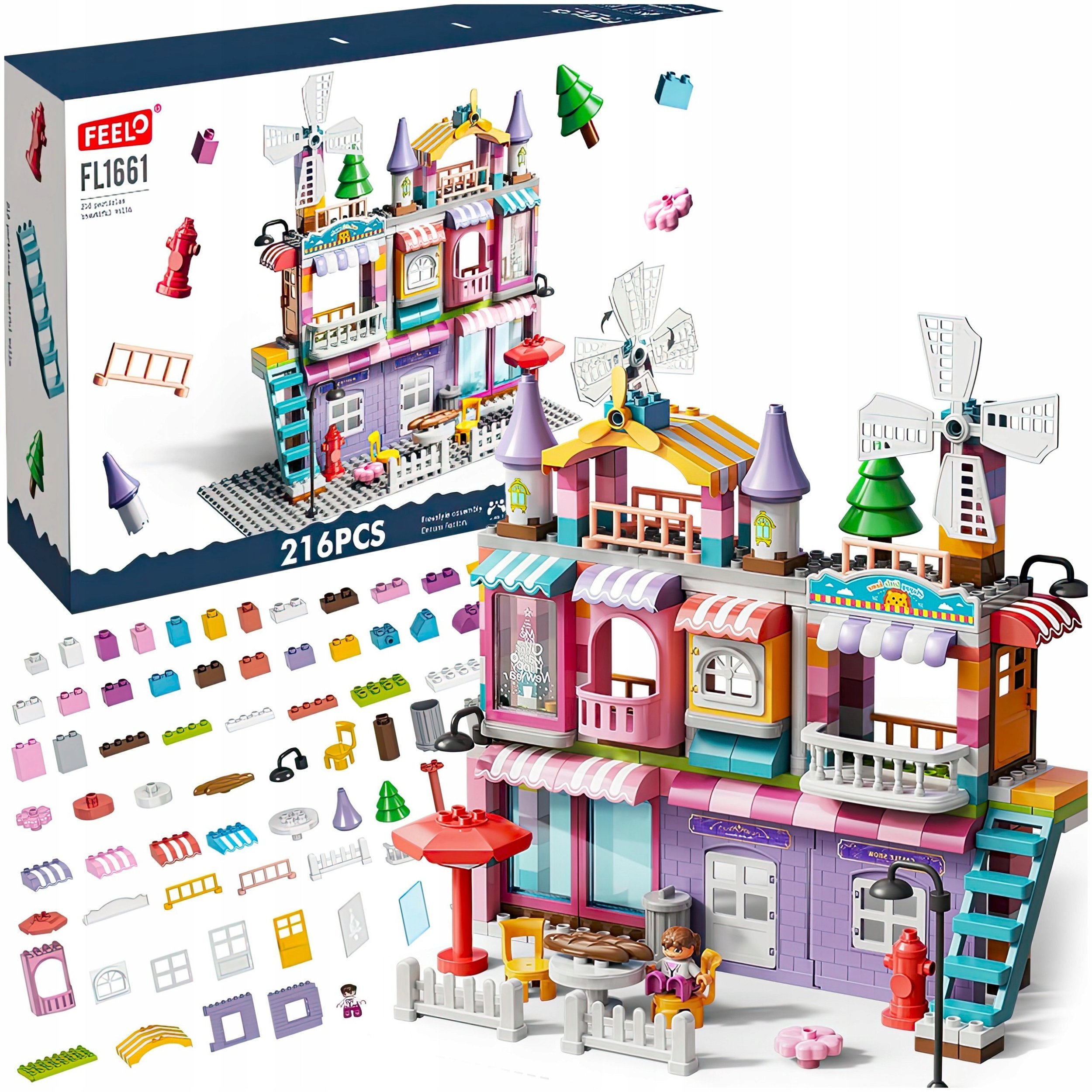 Klocki konstrukcyjne willa dziewczÄca 216 elementÃ³w