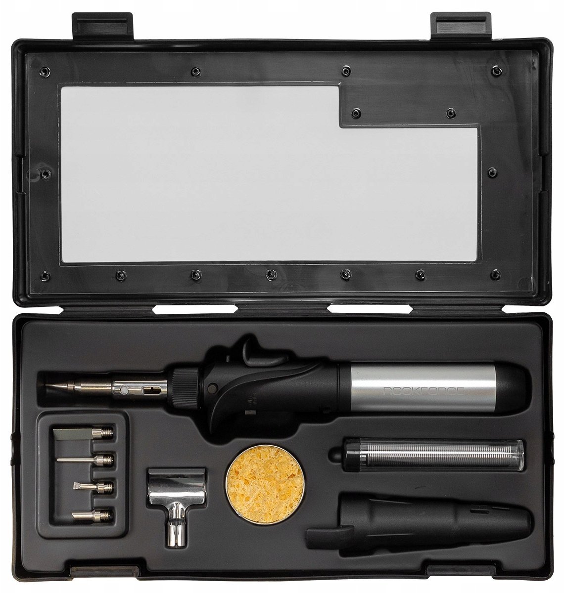 Forsage Lutownica gazowa w zestawie z dyszami i akcesoriami 8el.