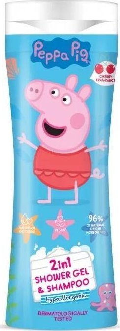 Peppa Pig Żel pod prysznic i szampon 2w1 Wiśnia 300ml