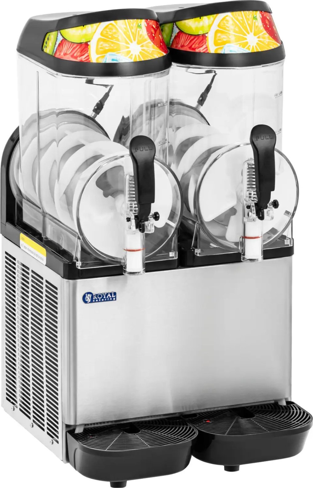 Royal Catering Granitor maszyna do napojów slush sorbetów podwójna LED 2 x 12 l 680 W Granitor maszyna do napojów slush sorbetów podwójna LED 2 x 12 l