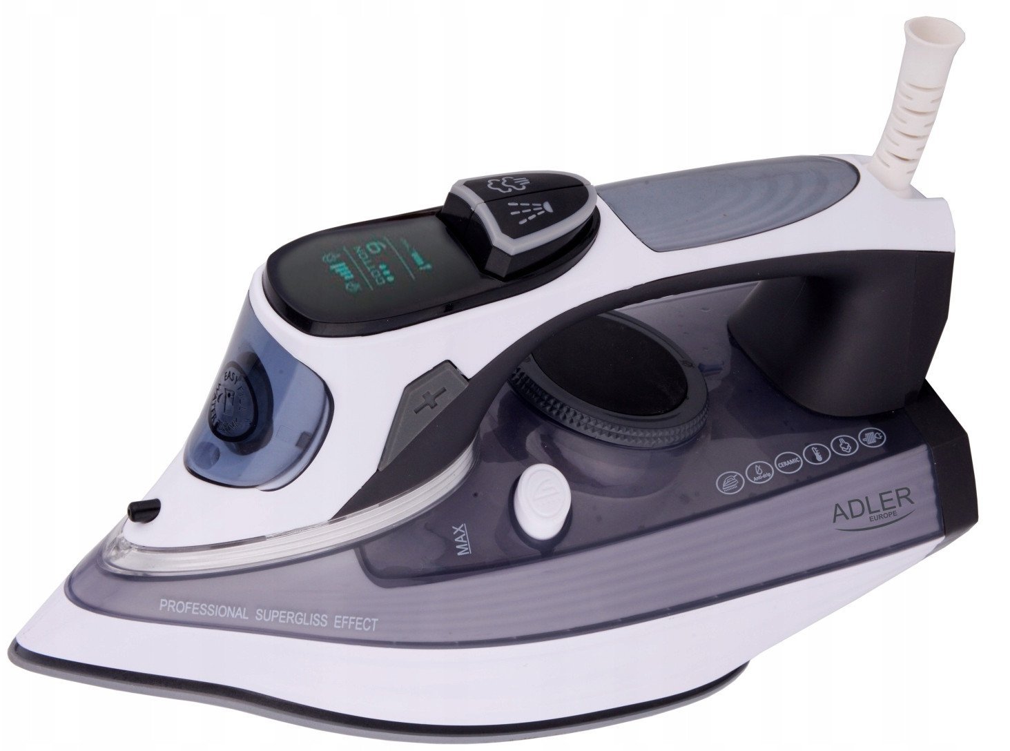 Żelazko parowe z LCD | 11 ustawień temperatury | Anodyzowana stopa SWIFT GLIDE
