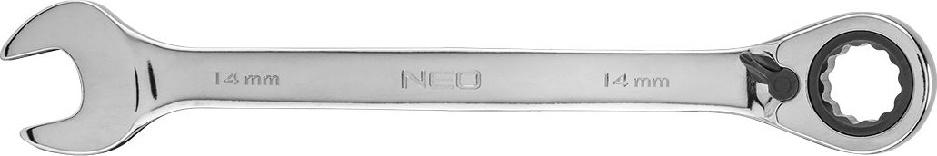 Neo Klucze oczkowe (Klucz płasko-oczkowy z grzechotką i przełącznikiem 14 mm)
