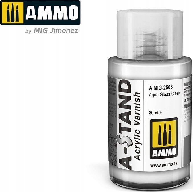 Vallejo Ammo: A-Stand Acrylic Varnish - Aqua Gloss Clear (30 ml)