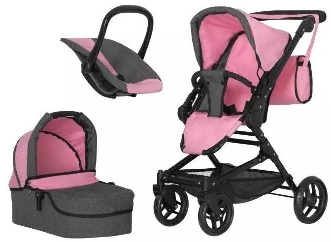 Wózek z obrotowym siedziskiem i regulowaną rączką