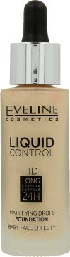 Eveline Liquid Control HD Podkład do twarzy z dropperem nr 015 Light Vanilla 32ml