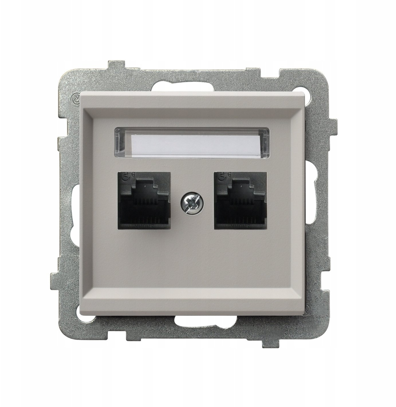 Ospel SONATA Gniazdo komputerowe podwójne, kat. 5e MMC kashmir GPK-2R/K/m/82