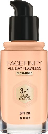 MAX FACTOR Facefinity All Day Flawless 3in1 Foundation SPF20 42 Ivory 30ml