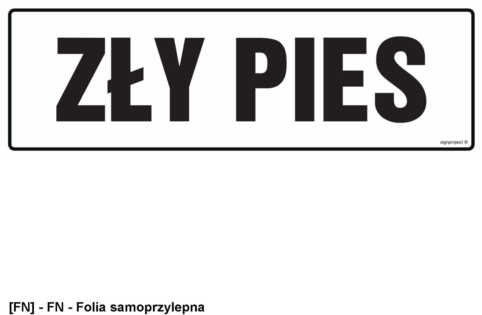 NC005 - Zły pies 300x100