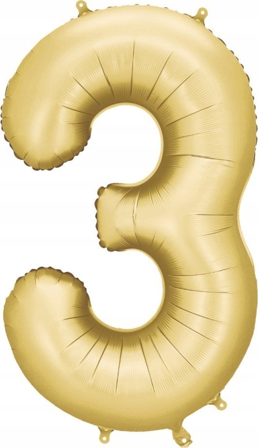 Balon fol.Cyfra 3 86cm złoty 82823