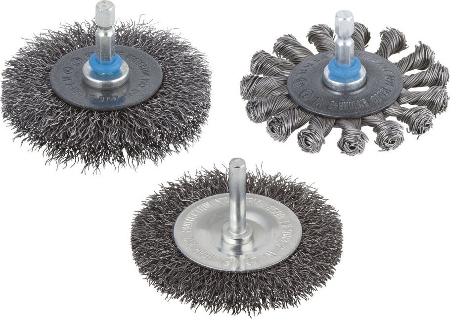 Wolfcraft Szczotka tarczowa 50 mm/6 mm Wolfcraft - drut falisty