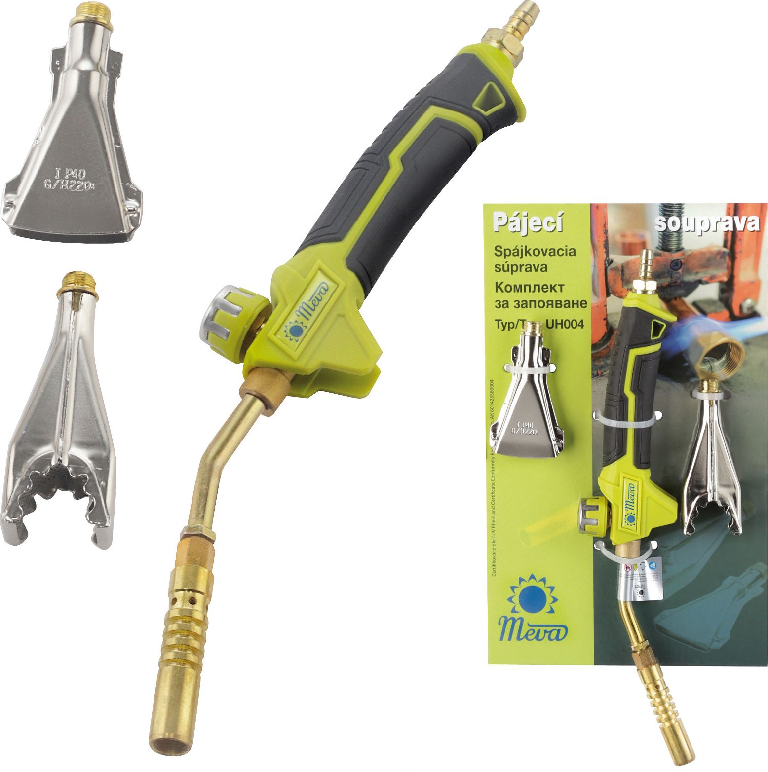 Meva Palnik gazowy do lutowania rur gaz LPG ZESTAW 3 dysze 2 kW Palnik gazowy do lutowania rur gaz LPG ZESTAW 3 dysze 2 kW