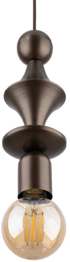 Modernistyczna lampa zwisająca Tower Brown 10703 do salonu brązowy