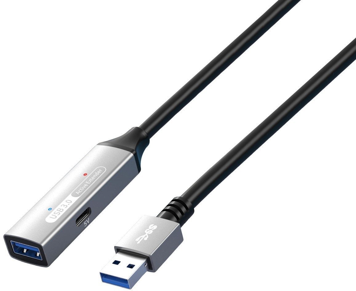 PREMIUMCORD USB 3.2. repeater a prodlužovací kabel Male-Female, 5Gbps Aluminium 5m