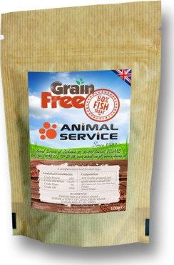 GA Pet Food Partners Limited ANIMAL Bezzbożowe przysmaki dla psów z ryb 100 g sztuka