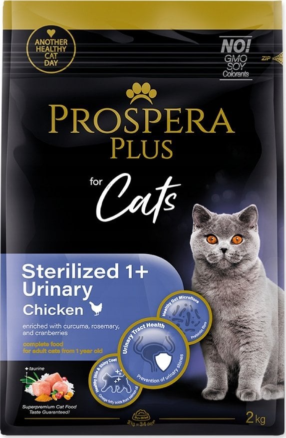 Prospera Plus Sterilized vištiena Urinary 2kg (šlapimo sistemos ligų profilaktikai)