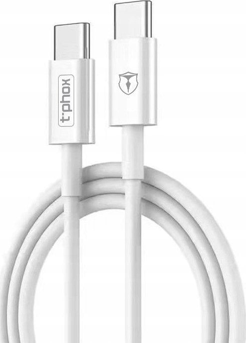 Kabel USB T-Phox USB-C - USB-C 1 m Biały